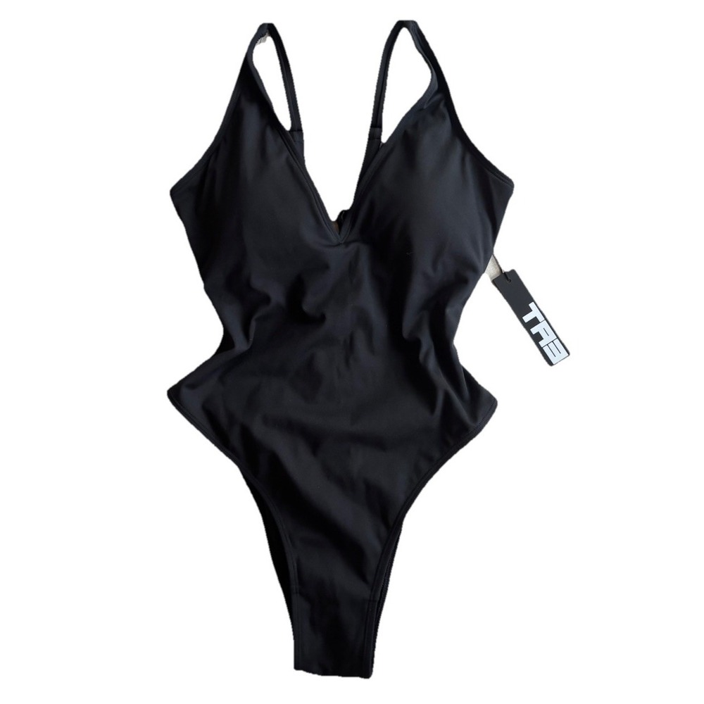 TA3 Womens Hi Cut Plunging Corset Swimsuit Slimming Medium Short NWT $178 MSRP